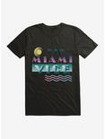 Miami Vice Bold Beach Script T-Shirt, BLACK, hi-res