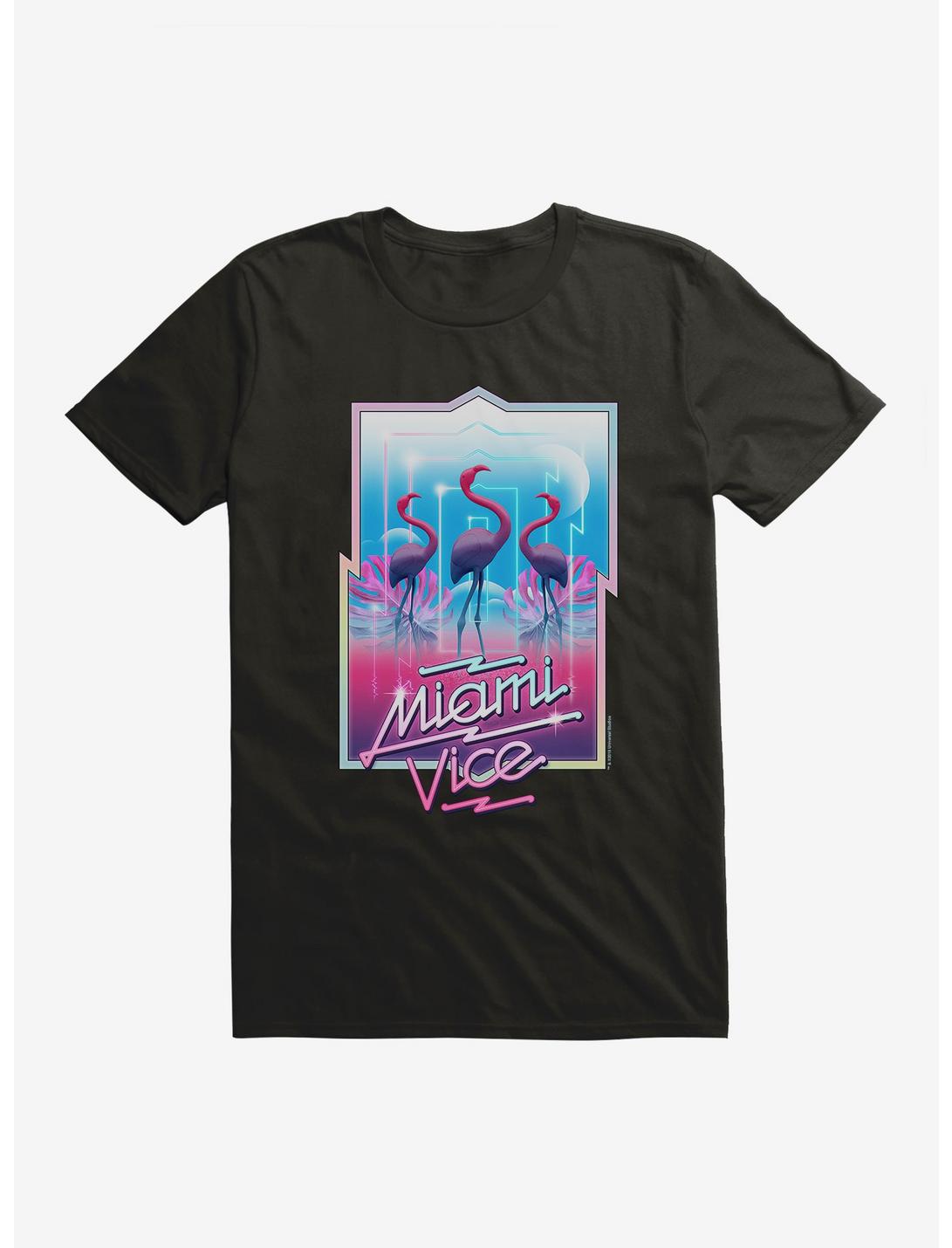 Miami Vice Bold Neon Lights T-Shirt, BLACK, hi-res