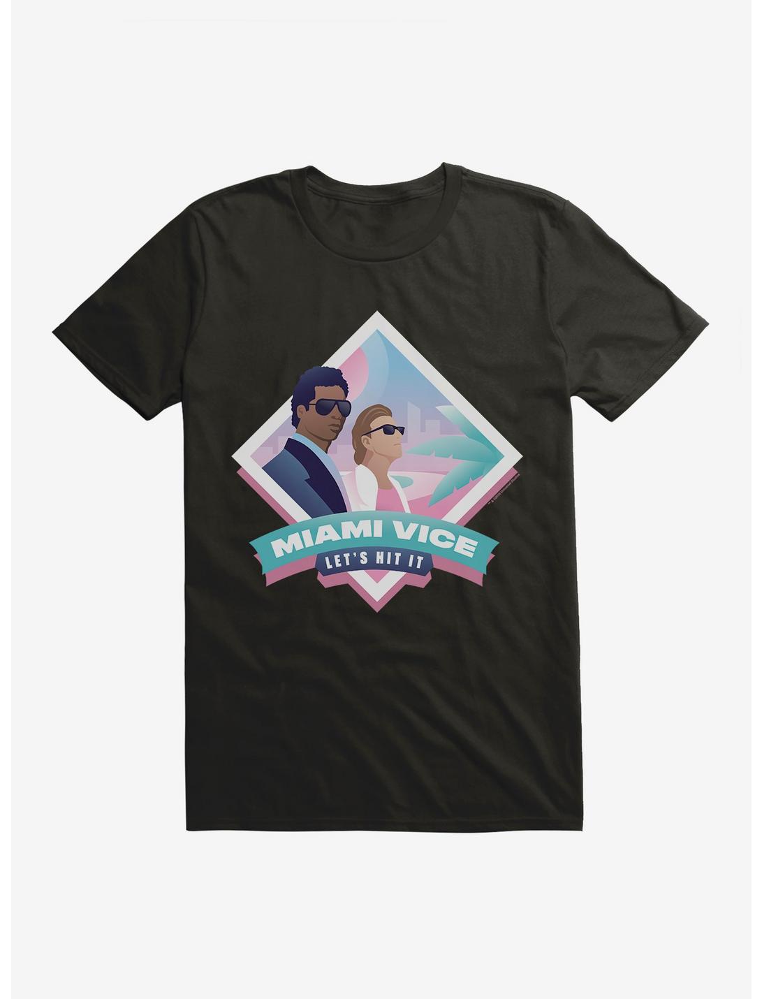 Miami Vice Pastel Hit It Banner T-Shirt, BLACK, hi-res