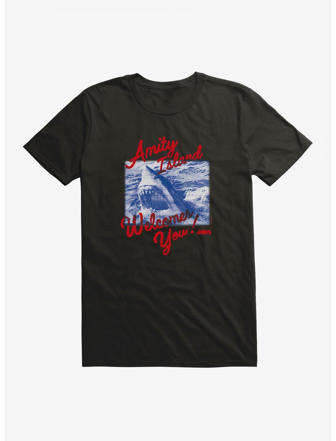 Jaws Welcome Card T-Shirt, BLACK, hi-res