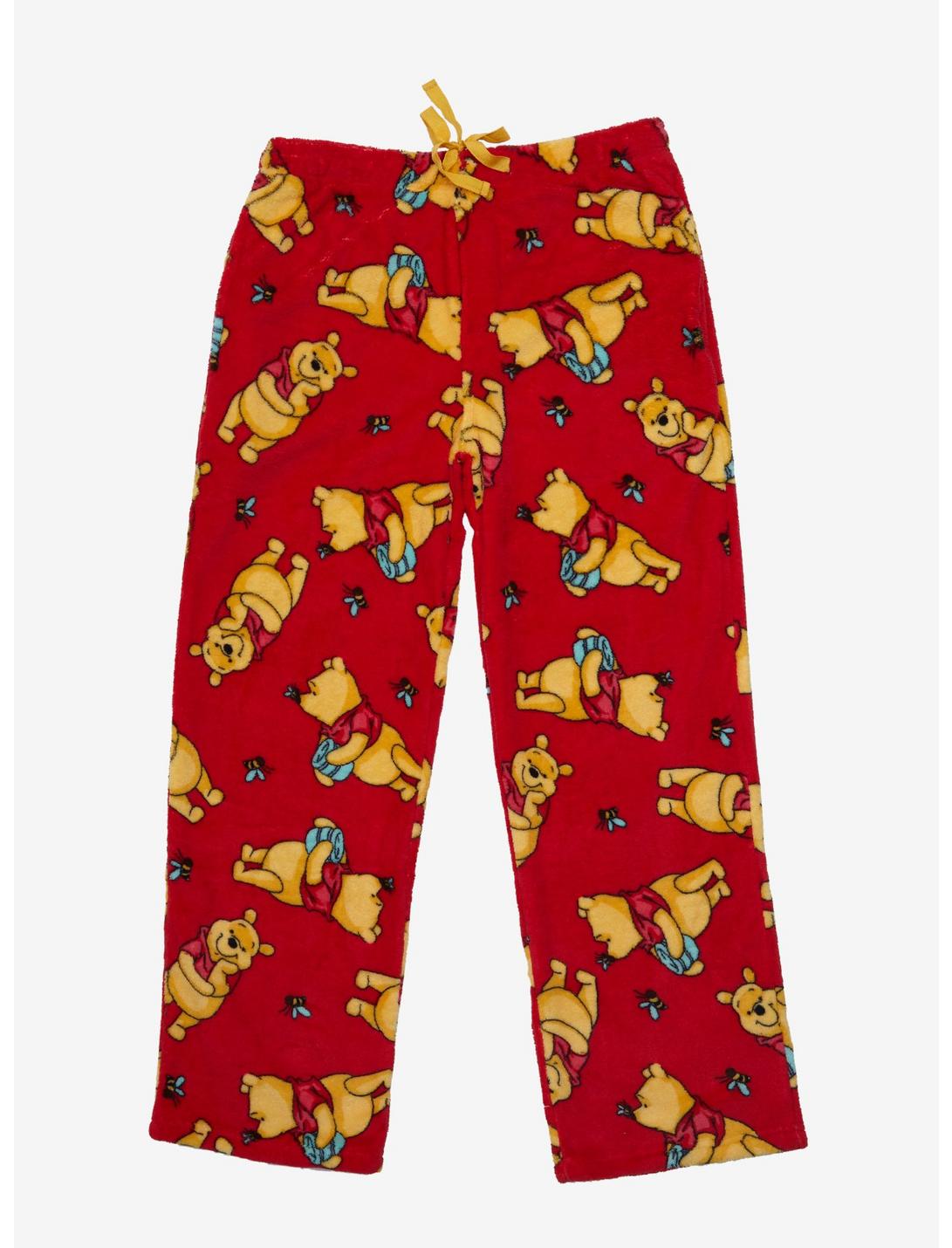 Disney Winnie the Pooh Plush Sleep Pants - BoxLunch Exclusive, RED, hi-res