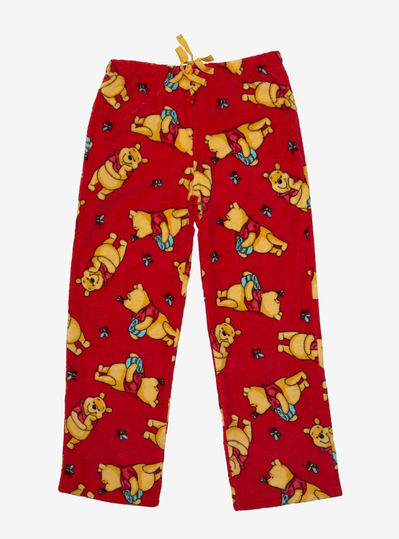 Disney Winnie the Pooh Plush Sleep Pants - BoxLunch Exclusive, RED, hi-res
