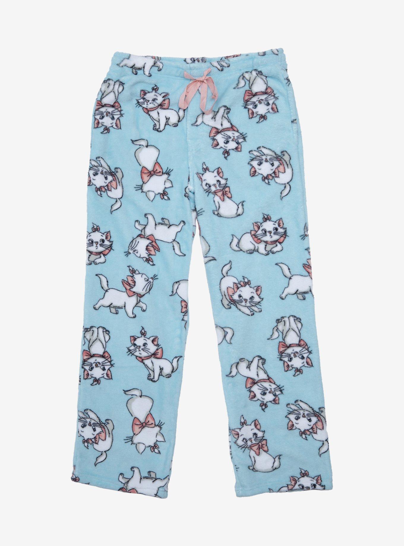 Disney Adult Aristocats Marie Expressions and Bows Pajama Sleep Lounge  Pants (M) Pink