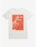Jurassic Park Orange Title Stack T-Shirt, WHITE, hi-res