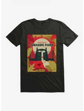 Jurassic Park Welcome Gates Fall Leaves T-Shirt, , hi-res