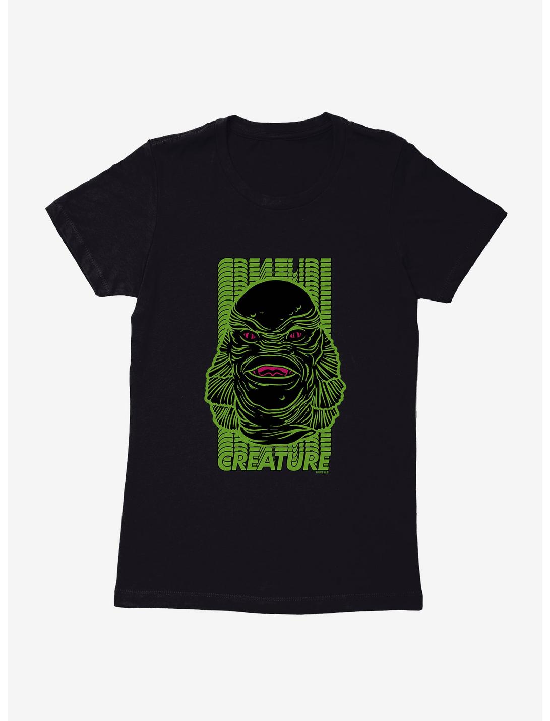 Creature From The Black Lagoon Green Name Stack Womens T-Shirt, BLACK, hi-res