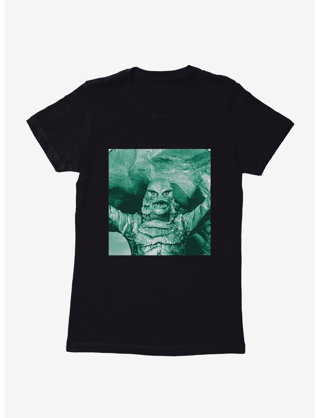 Creature From The Black Lagoon Live Action Green Scene Womens T-Shirt, BLACK, hi-res