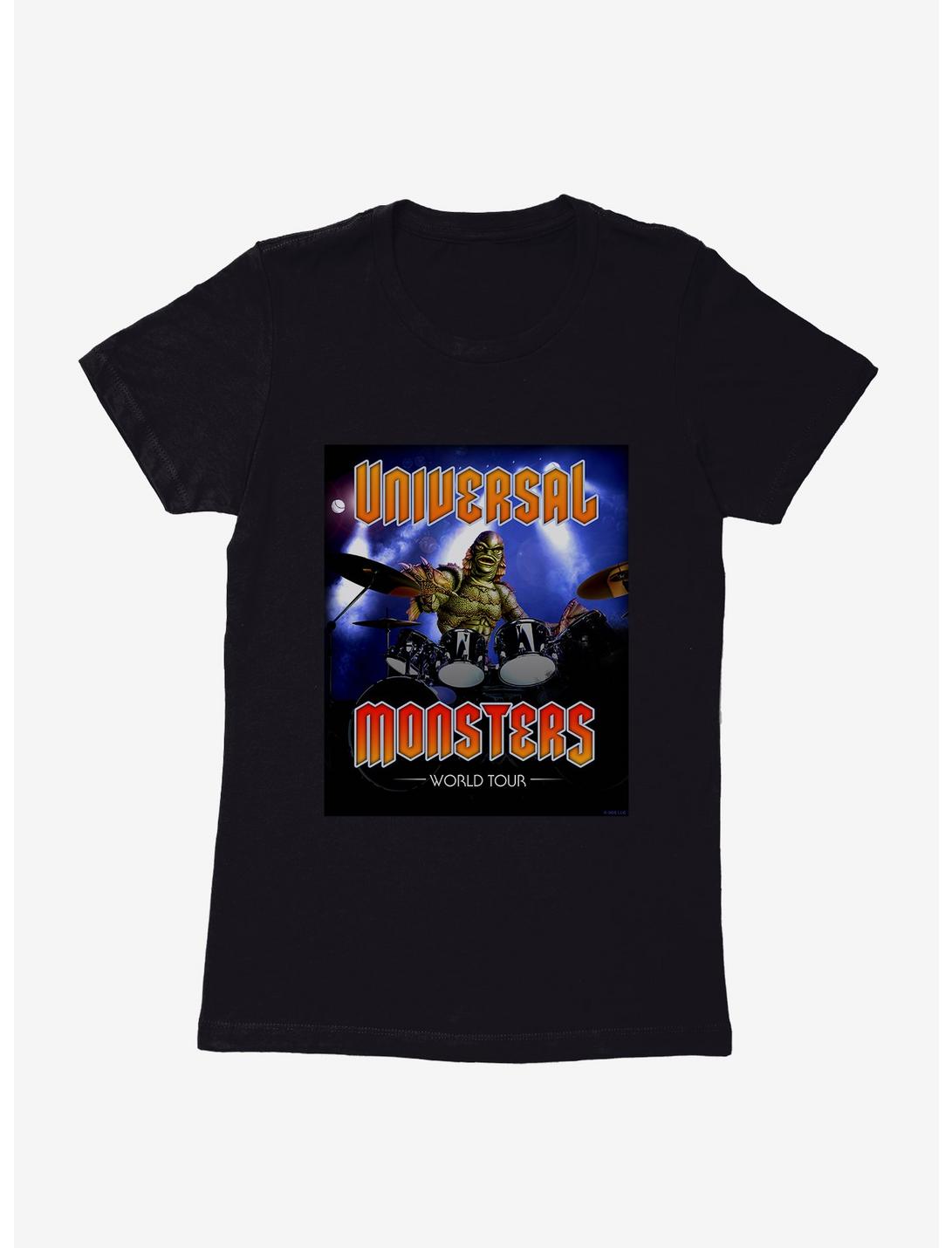 Creature From The Black Lagoon Universal Monsters Band Womens T-Shirt, BLACK, hi-res