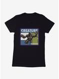 Creature From The Black Lagoon Warning Pop Poster Womens T-Shirt, BLACK, hi-res