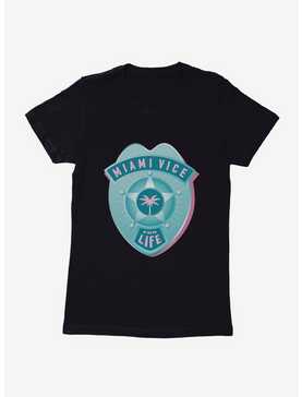 Miami Vice Life Pastel Badge Womens T-Shirt, , hi-res