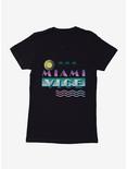 Miami Vice Bold Beach Script Womens T-Shirt, BLACK, hi-res