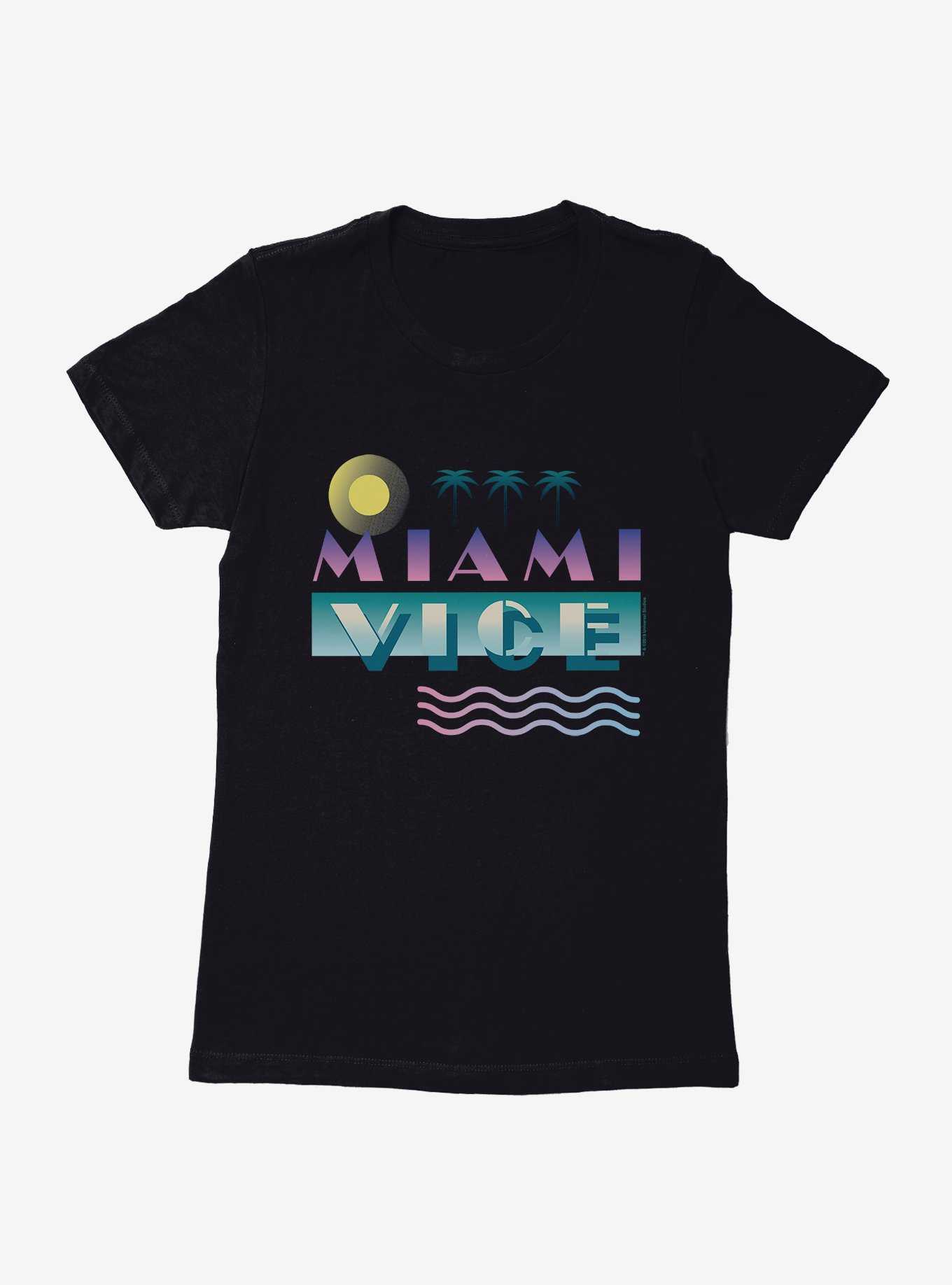 Miami Vice Bold Beach Script Womens T-Shirt, , hi-res