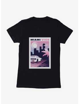 Miami Vice Pastel City Scene Womens T-Shirt, , hi-res