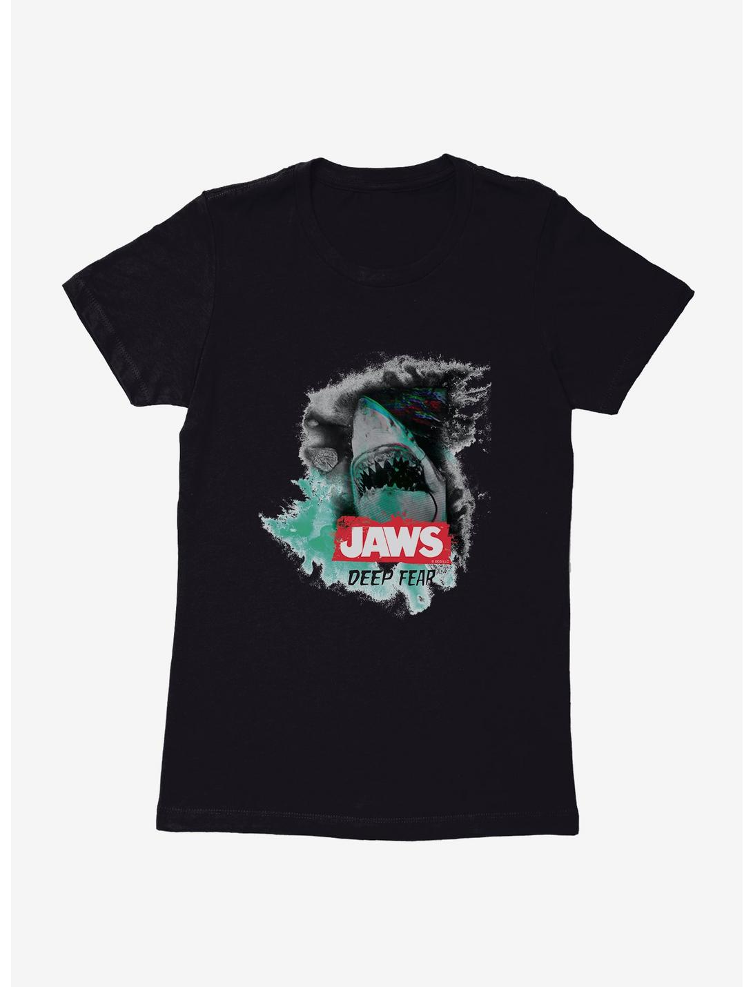 Jaws Deep Fear Womens T-Shirt, BLACK, hi-res