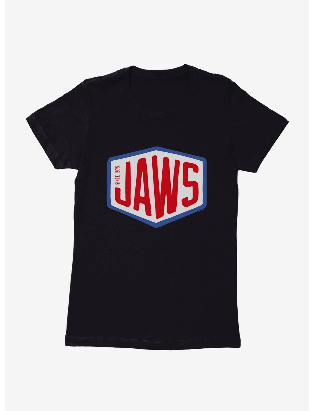 Jaws Font Logo Womens T-Shirt, BLACK, hi-res