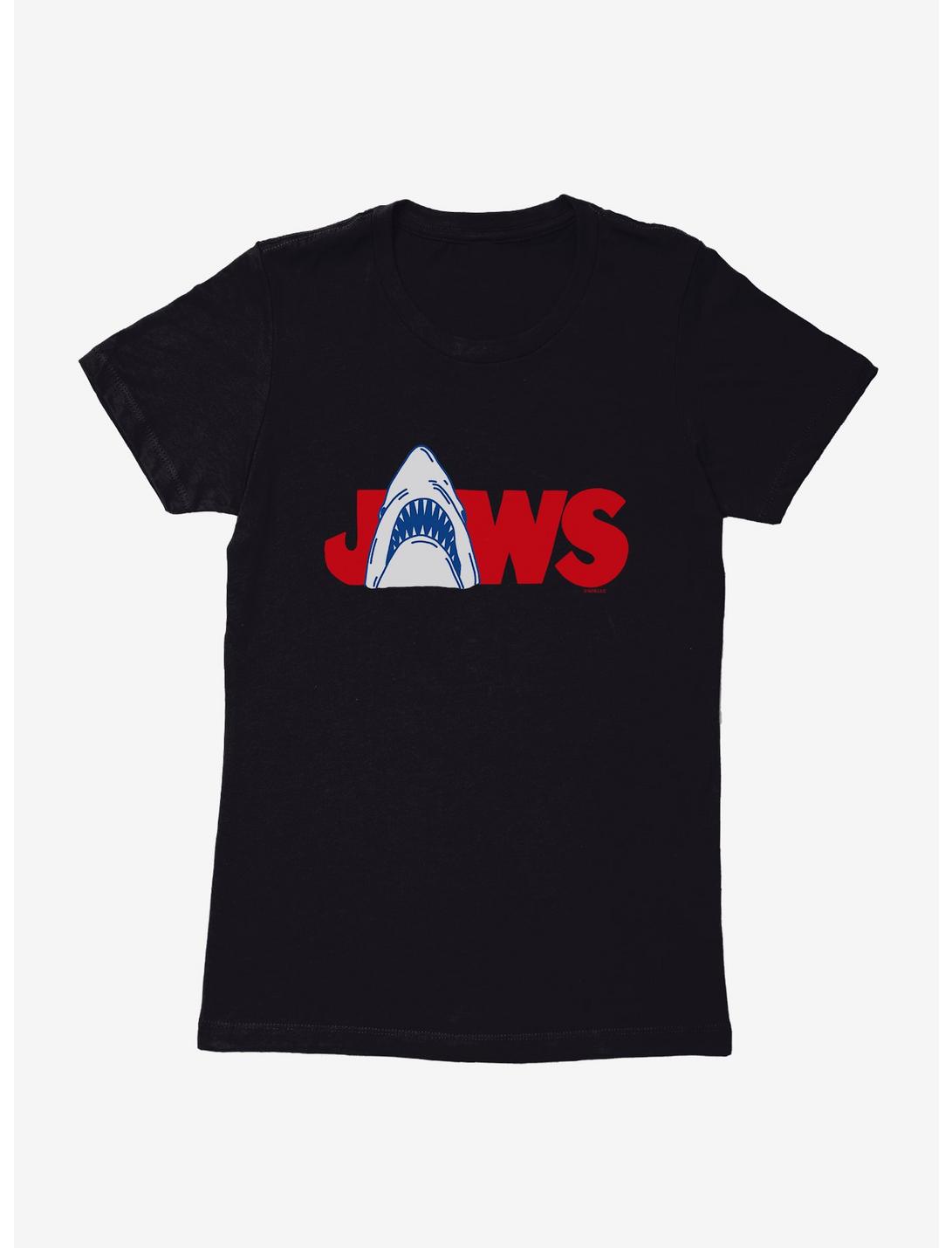 Jaws Logo Womens T-Shirt, BLACK, hi-res