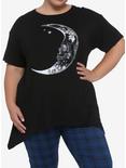 Skull Moon Shark Bite Girls T-Shirt Plus Size, BLACK, hi-res