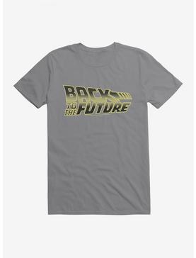 Back To The Future Bold Yellow Script T-Shirt, STORM GREY, hi-res