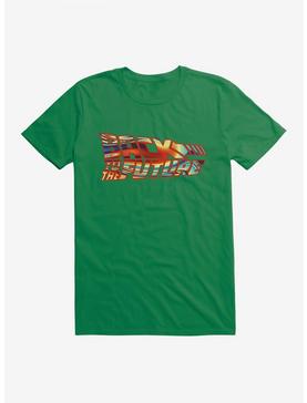 Back To The Future Fire Script T-Shirt, KELLY GREEN, hi-res