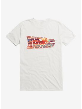 Back To The Future Fire Script T-Shirt, WHITE, hi-res