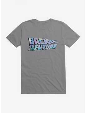 Back To The Future Pastel Logo T-Shirt, STORM GREY, hi-res