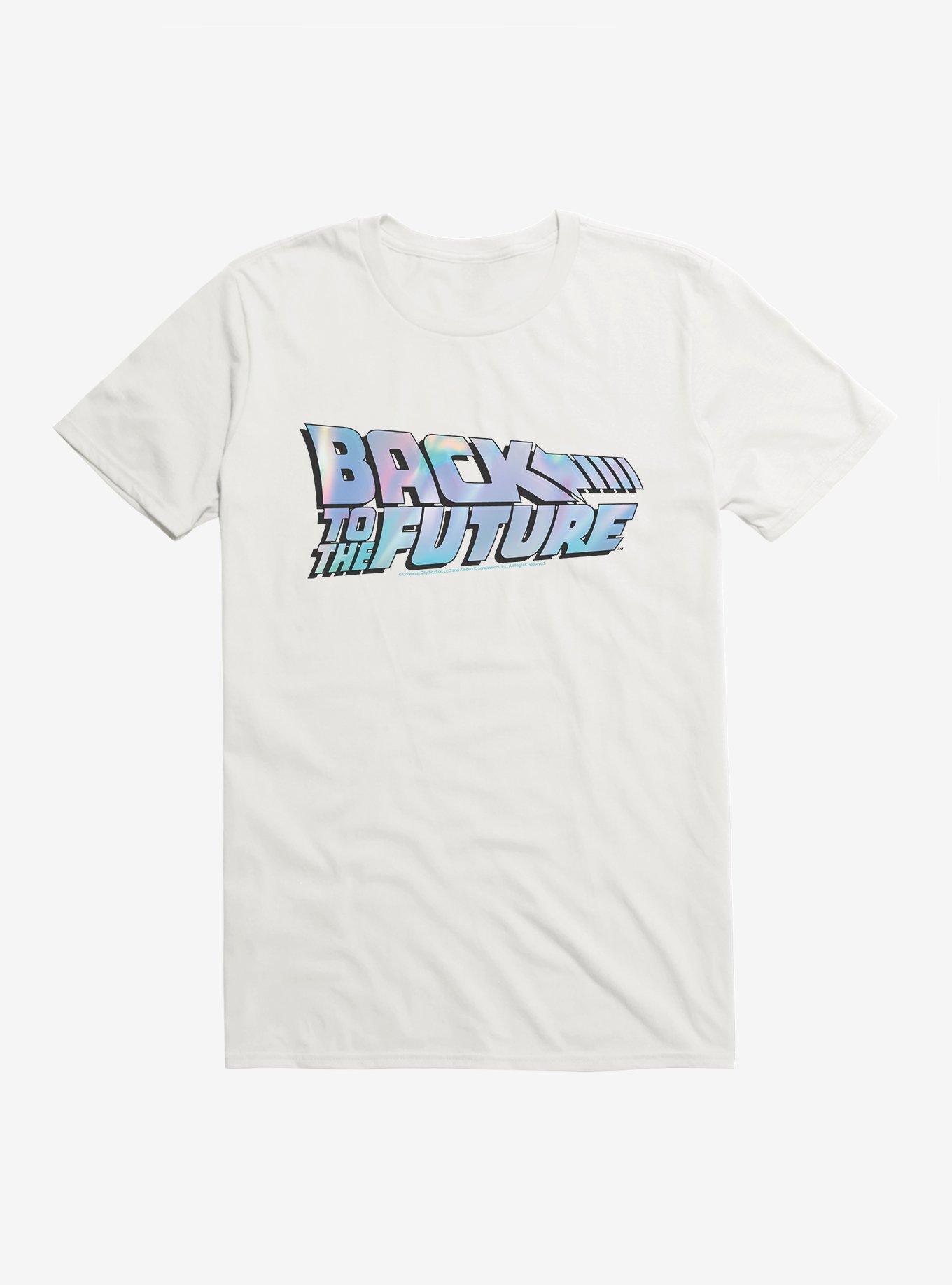 Back To The Future Pastel Logo T-Shirt, WHITE, hi-res