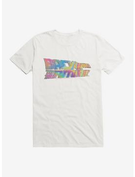 Back To The Future Neon Classic Script T-Shirt, WHITE, hi-res