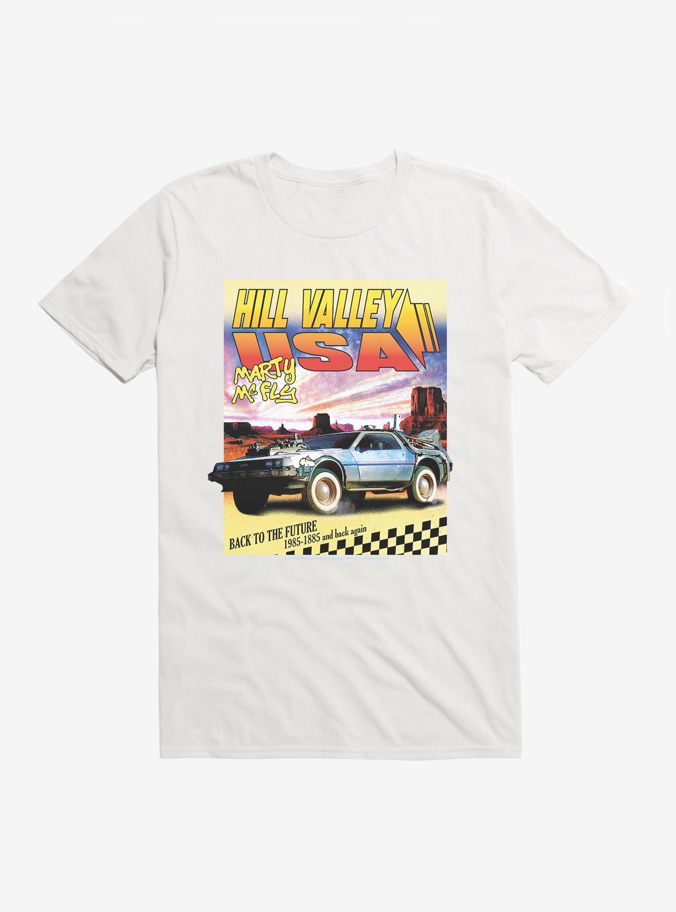 Back To The Future Hill Valley USA T-Shirt, WHITE, hi-res