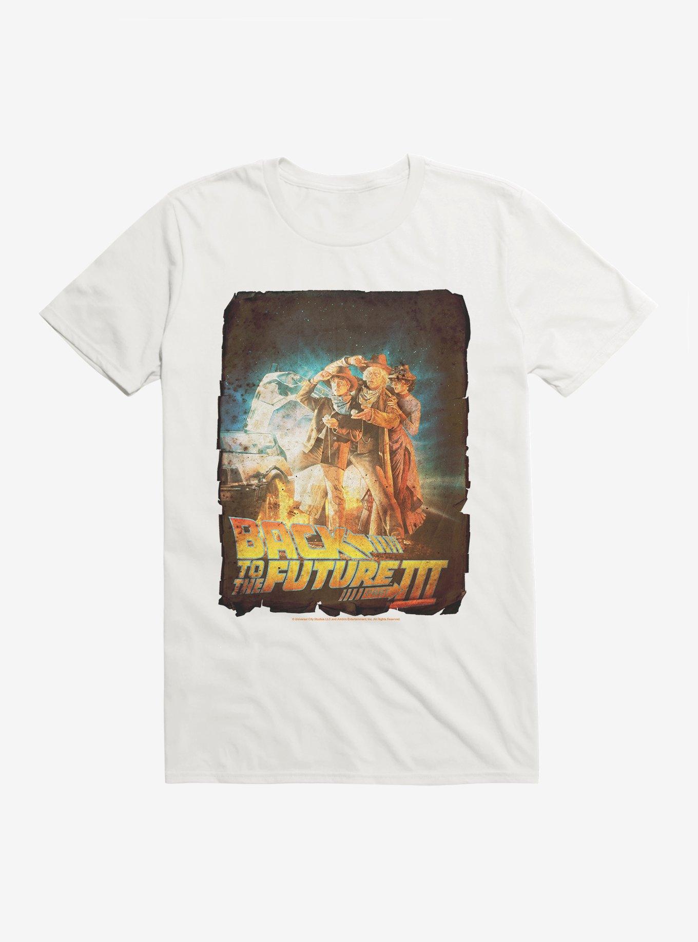 Back To The Future Part III Classic Poster T-Shirt, WHITE, hi-res