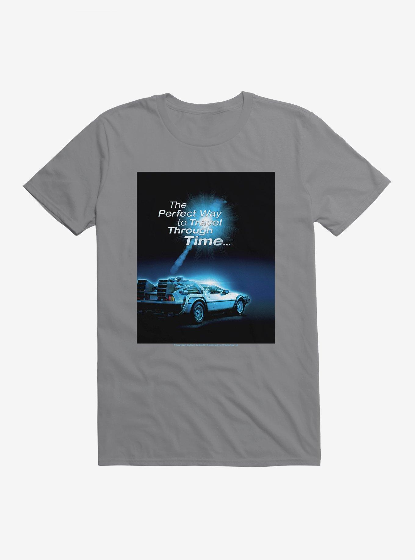Back To The Future Part III Perfect Way To Travel T-Shirt, STORM GREY, hi-res