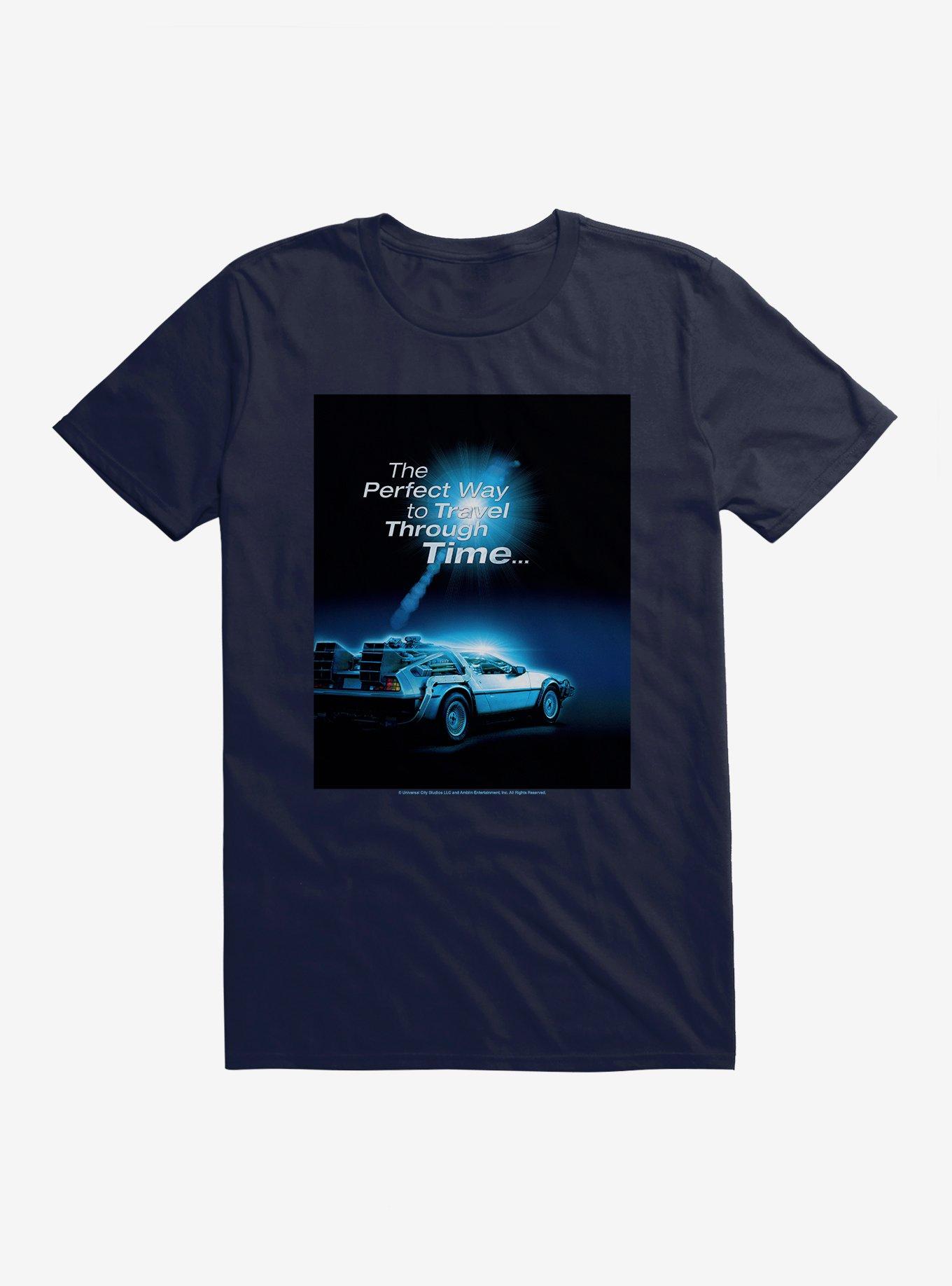 Back To The Future Part III Perfect Way To Travel T-Shirt, NAVY, hi-res