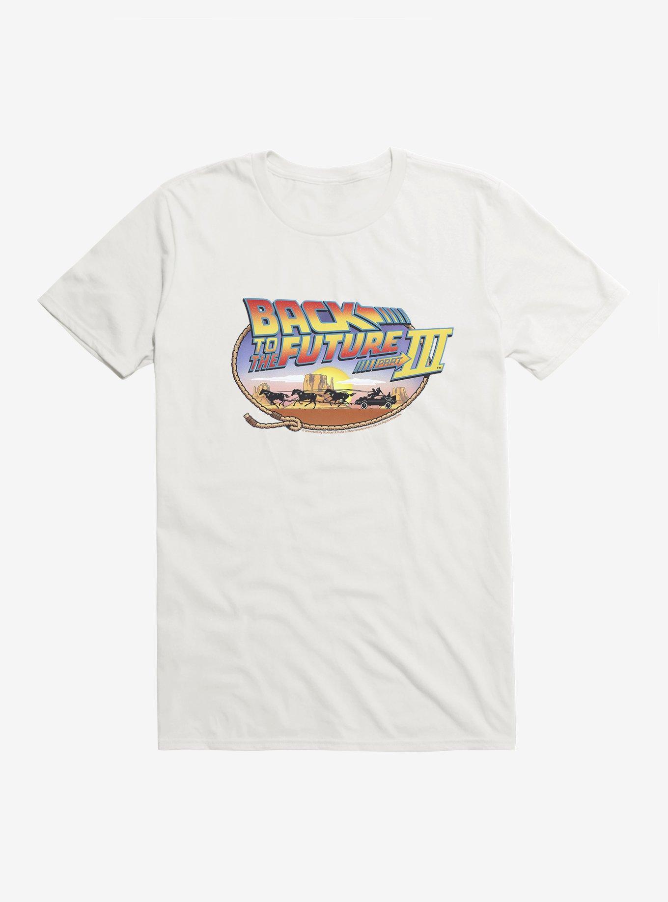 Back To The Future Part III Title Scene T-Shirt, WHITE, hi-res