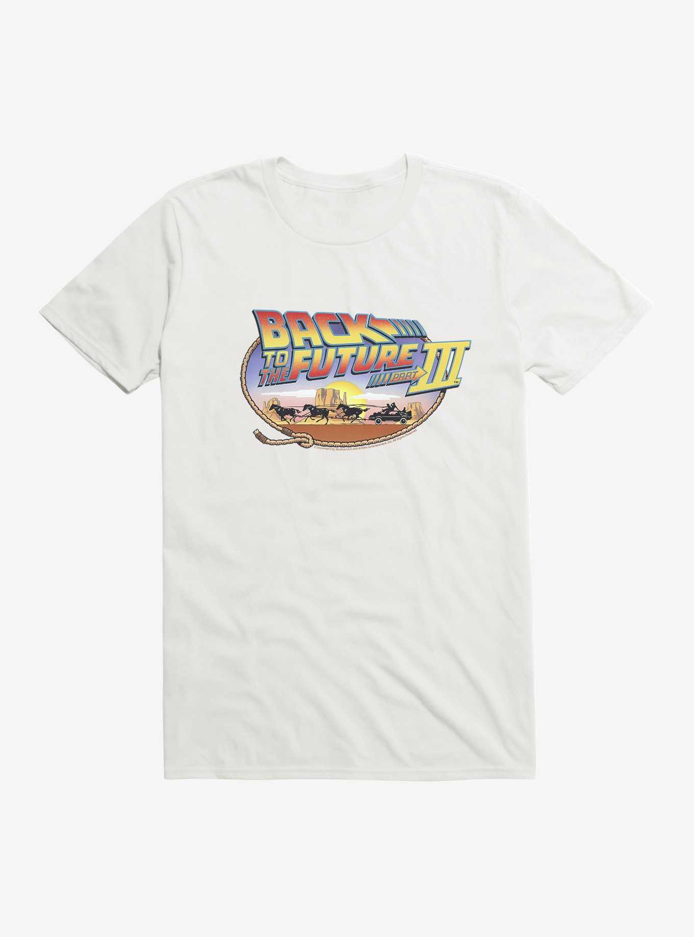 Back To The Future Part III Title Scene T-Shirt, WHITE, hi-res