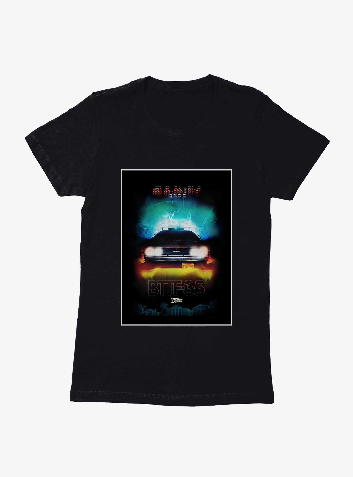Back To The Future 35 DeLorean Poster Womens T-Shirt, , hi-res