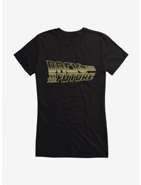 Back To The Future Bold Yellow Script Girls T-Shirt, , hi-res