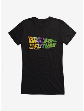 Back To The Future Colorful Script Girls T-Shirt, BLACK, hi-res