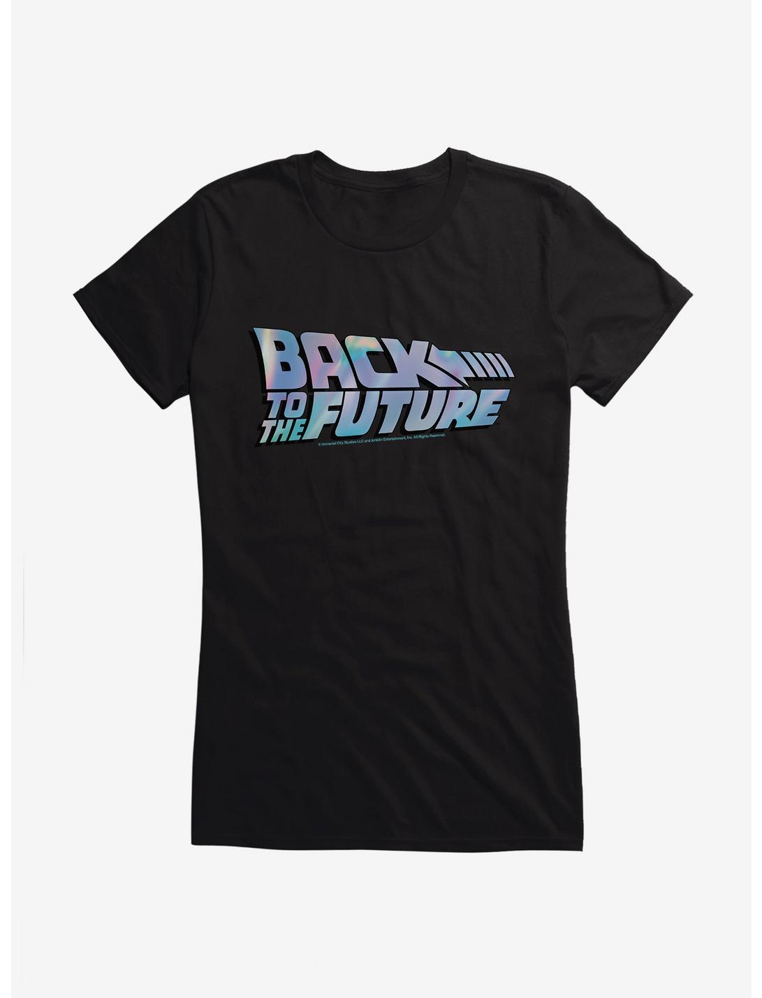 Back To The Future Pastel Logo Girls T-Shirt, BLACK, hi-res