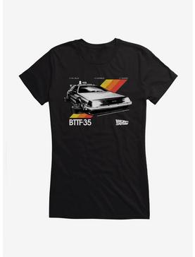 Back To The Future DeLorean Ready For Flight Girls T-Shirt, BLACK, hi-res