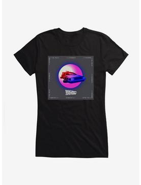 Back To The Future DeLorean Through The Night Girls T-Shirt, BLACK, hi-res