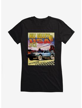 Back To The Future Hill Valley USA Girls T-Shirt, BLACK, hi-res