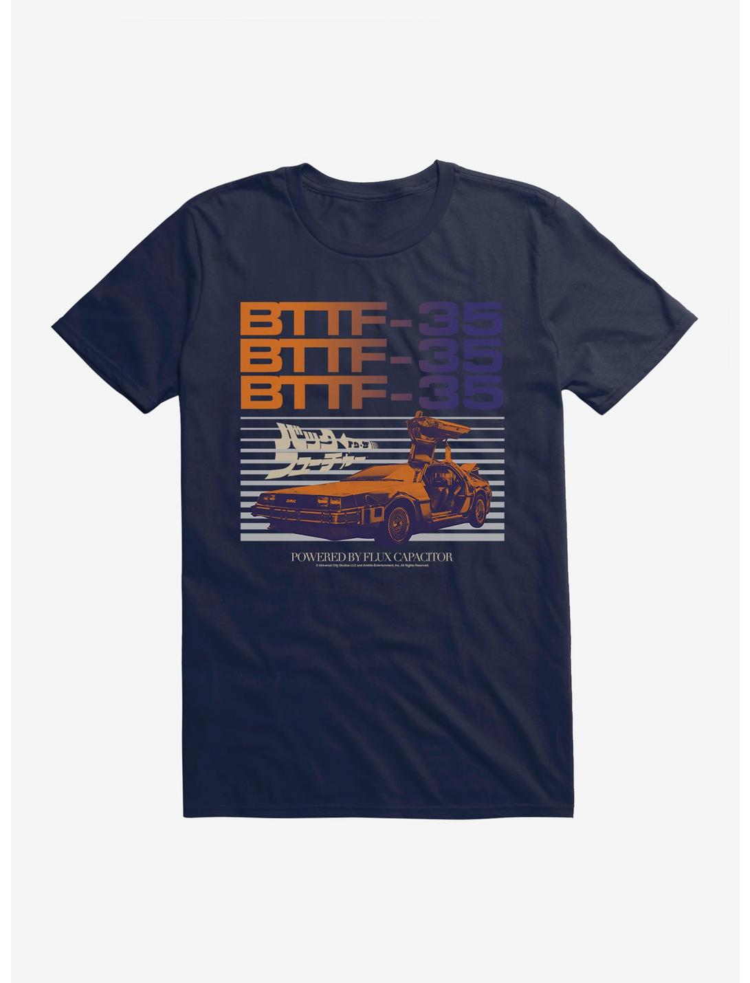 Back To The Future BTTF-35 Stack T-Shirt, MIDNIGHT NAVY, hi-res
