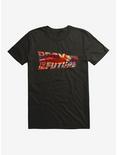 Back To The Future Fire Script T-Shirt, BLACK, hi-res
