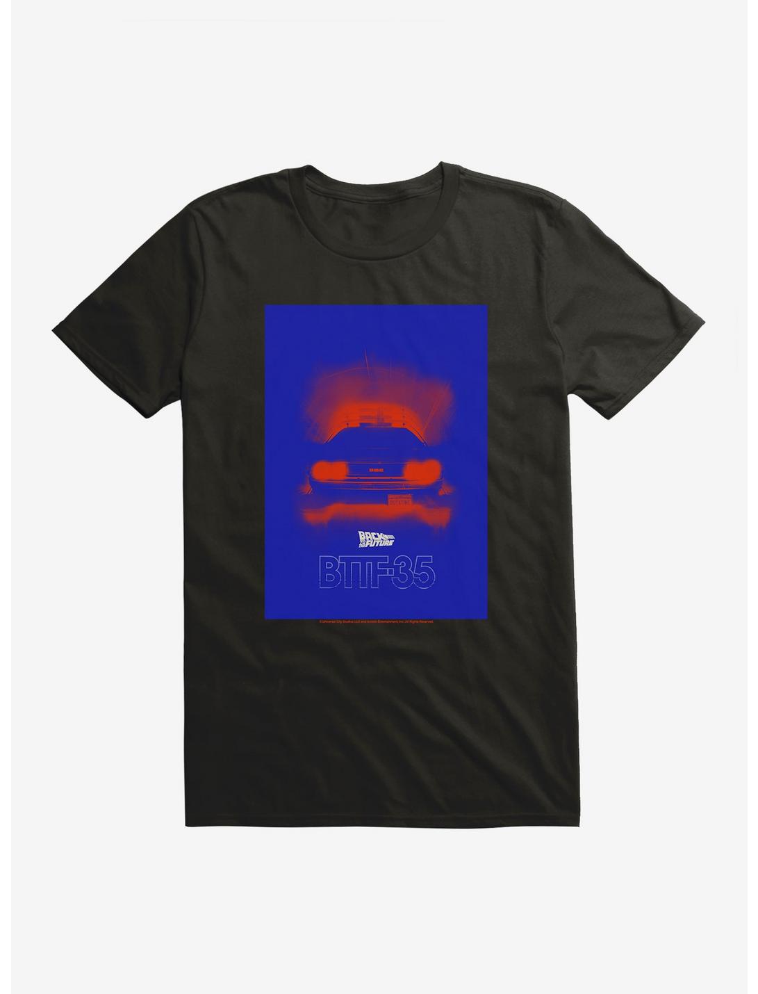 Back To The Future DeLorean Neon Shadow T-Shirt, BLACK, hi-res