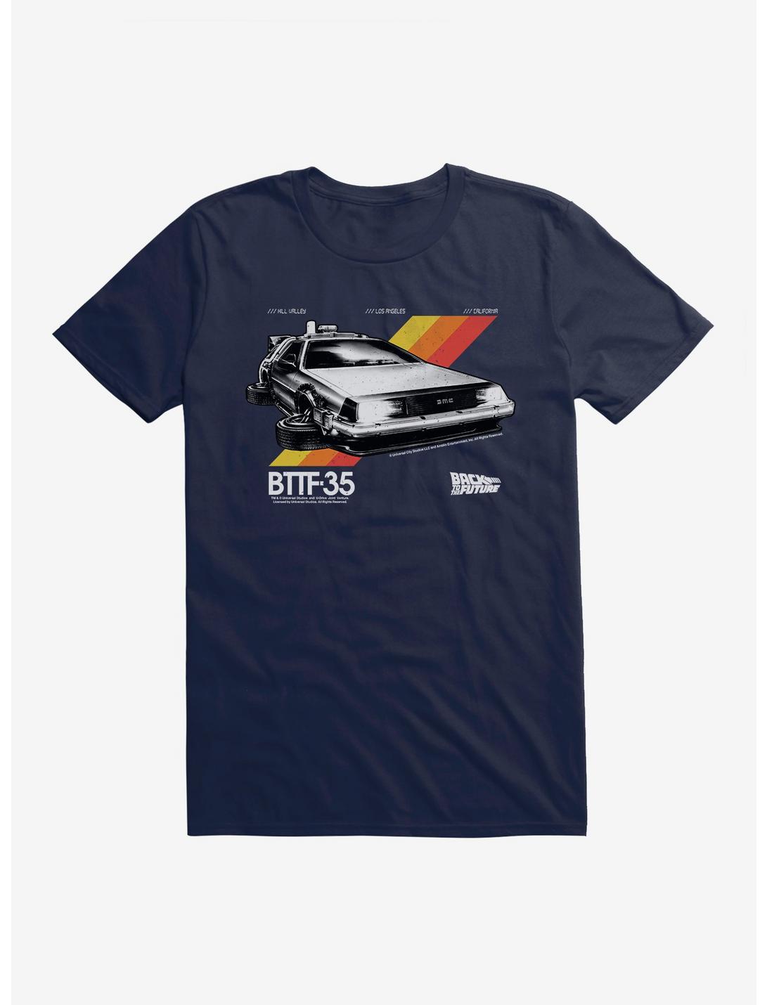 Back To The Future DeLorean Ready For Flight T-Shirt, MIDNIGHT NAVY, hi-res