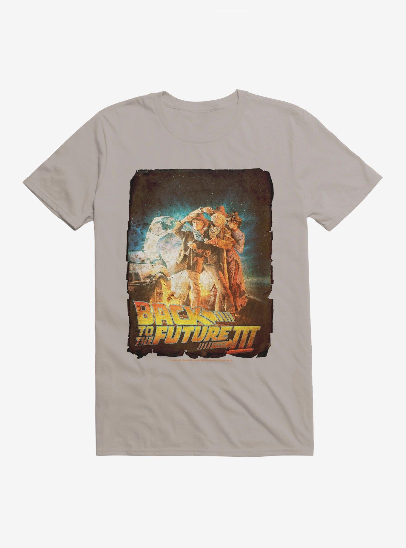 Back To The Future Part III Classic Poster T-Shirt, LIGHT GREY, hi-res