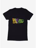 Back To The Future Colorful Script Womens T-Shirt, BLACK, hi-res