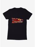 Back To The Future Fire Script Womens T-Shirt, BLACK, hi-res