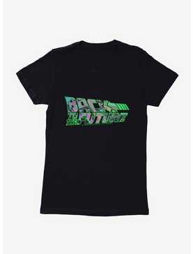 Back To The Future Green Neon Outline Script Womens T-Shirt, , hi-res
