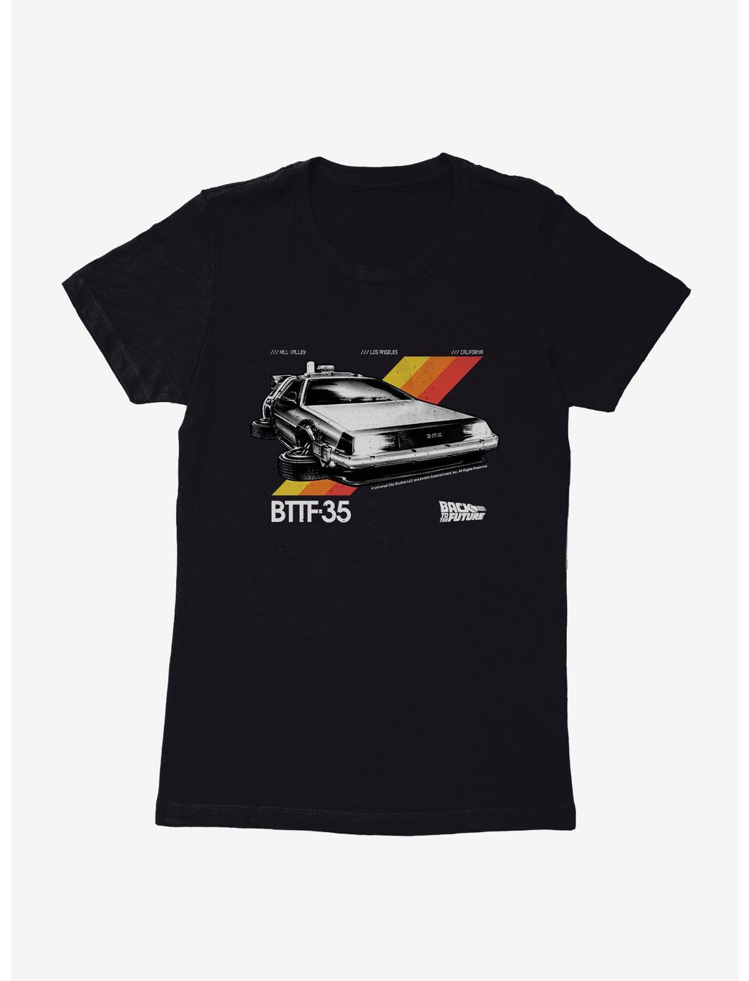 Back To The Future DeLorean Ready For Flight Womens T-Shirt, BLACK, hi-res