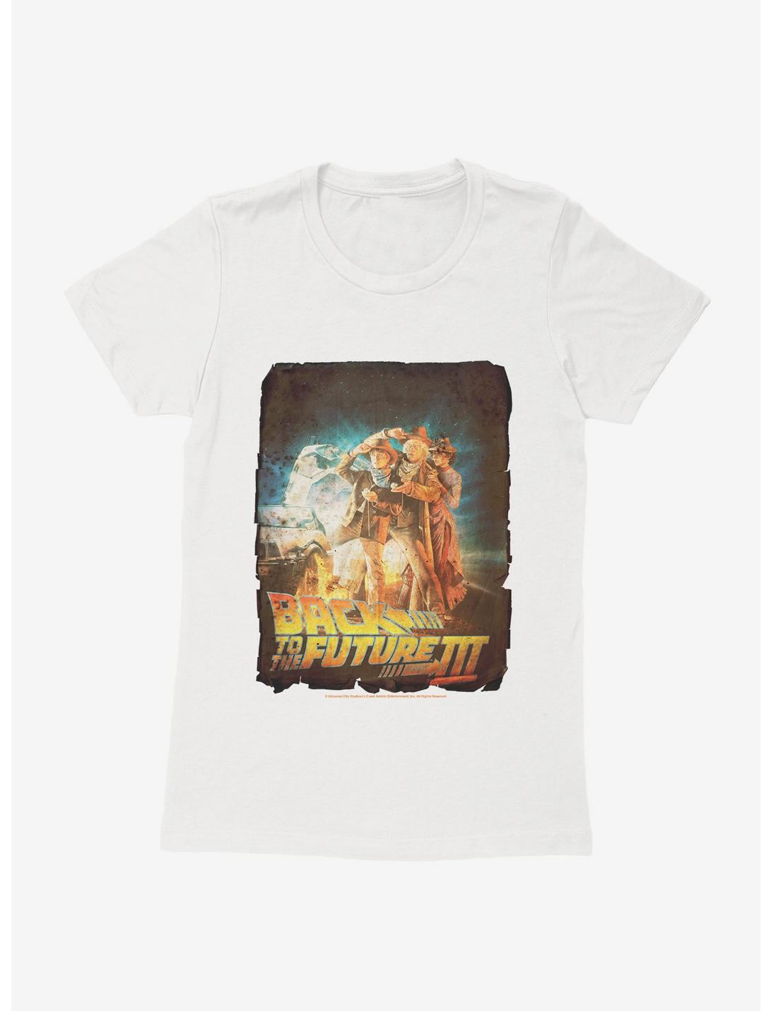 Back To The Future Part III Classic Poster Womens T-Shirt, WHITE, hi-res